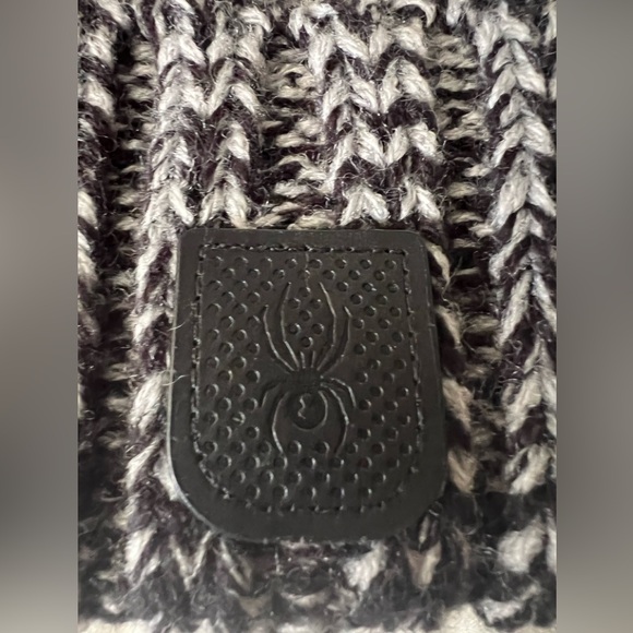 Spyder Black Gray White Beanie Stocking Cap Hat NWOT - Picture 2 of 4
